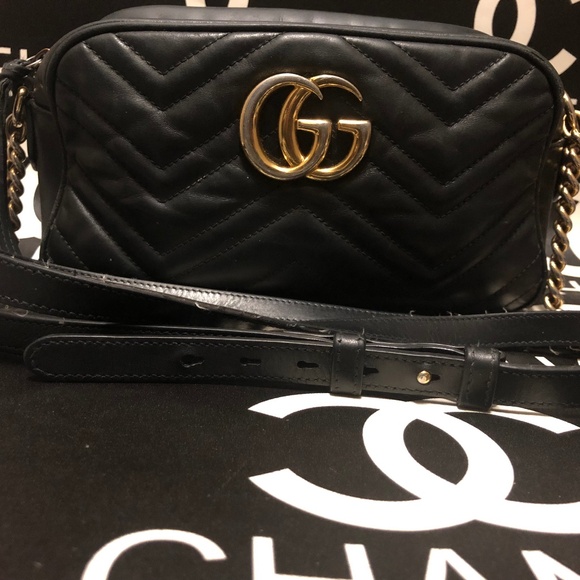 GG Marmont Camera small quilted leather shoulder bag - Picture 1 of 8